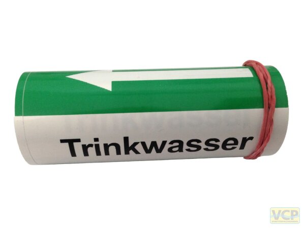 Klebebezeichnungsband Trinkwasser Farbe grün DIN2404 -40°C bis +70°C