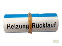 Klebebezeichnungsband Heizung RL Farbe blau DIN2404...