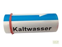 Klebebezeichnungsband Kaltwasser Farbe blau DIN2404...