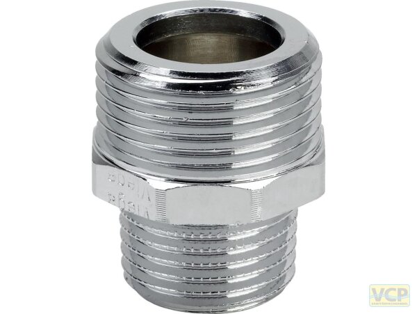 Reduziernippel Rotguss chrom 3/4" x 1/2"