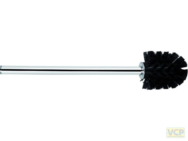 WC-Ersatzbürste  Messing chrom, schwer mit schwarzer Bürste