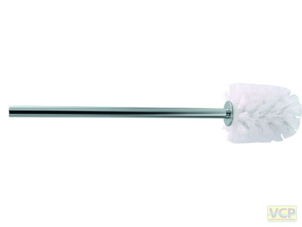 WC-Ersatzbürste Messing chrom, schwer mit weißer Bürste