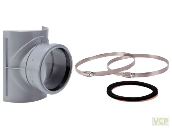 Sattelabzweiger DN110/90 inkl. 2 Edelstahl-Befestigungsschellen