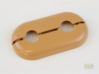 Doppelrosette "Mailand" Braunbeige caramel...