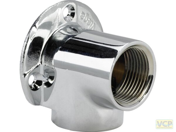 Wandscheibe Messing chrom 3/4"