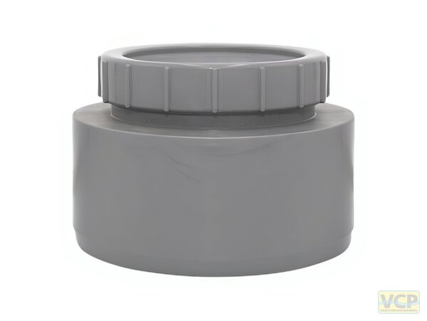 Endstopfen DN160 mit Schraubverschlusskappe grau