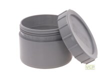 Endstopfen DN125 mit Schraubverschlusskappe grau