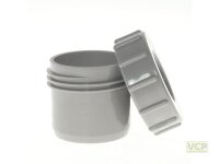 Endstopfen DN40 mit Schraubverschlusskappe grau