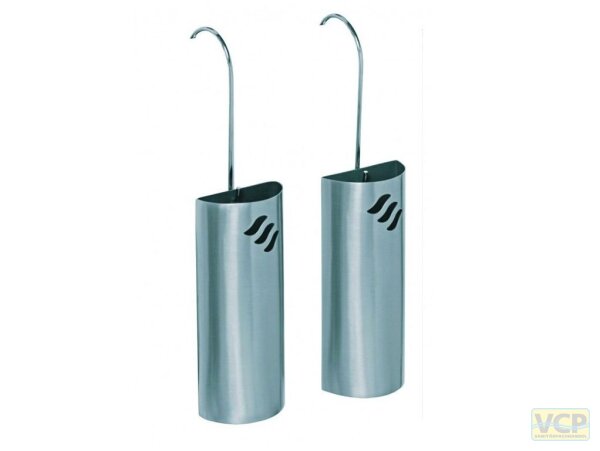 Edelstahl-Röhrenverdunster "Halbrund" 20 x 7,5 x 3,5 cm im 2er-Set 300ml