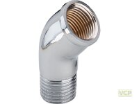 Winkel Messing chrom 45° 1/2" Ig x Ag