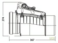 Rückstauklappe DN 160 orange