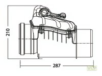 Rückstauklappe DN 110 orange
