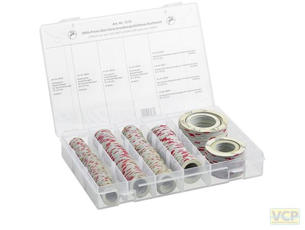 OHA-Press-Gas-Verschraubungs-Sortiment DVG-Vorschrift "VP401" 650°C 5 bar