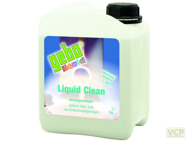 Gebo-Liquid Clean 2L Kanister Heizungsreiniger entfernt Rost, Kalk usw.