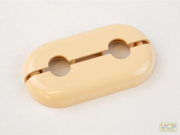 Doppelrosette "Mailand" Ahornfarben Ø16mm Lochabstand 50mm