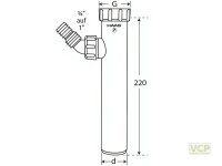 Verstellrohr 6/4" x 200mm DN40 mit 1x...