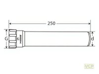 Verlängerungsrohr 6/4" x 250mm DN40 OHA