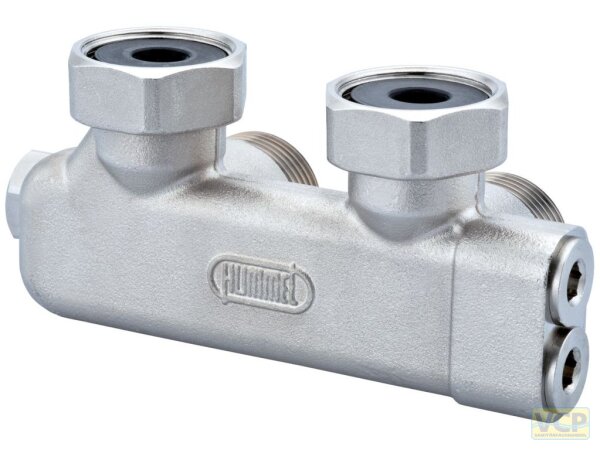 Umlenkstück 3/4" Eckform absperrbar (Ein-/Zweirohr)