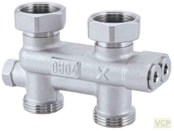 Umlenkstück 3/4" Durchgangsform absperrbar (Ein-/Zweirohr)