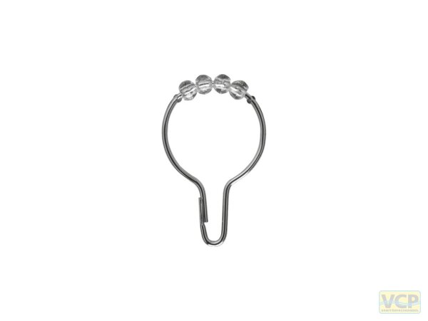 Brausevorhang Ring Ø 34mm geschlossen aus Messing mit Gleitrollen