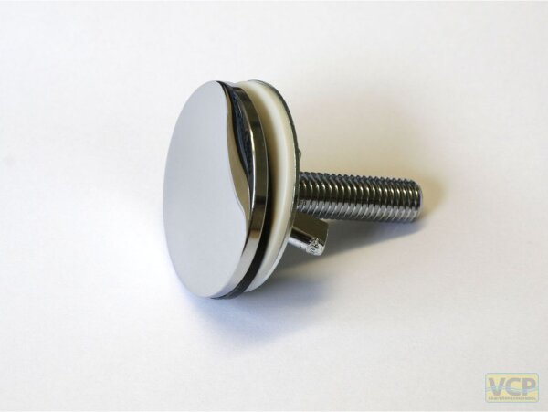 Hahnlochstopfen Messing chrom 44mm