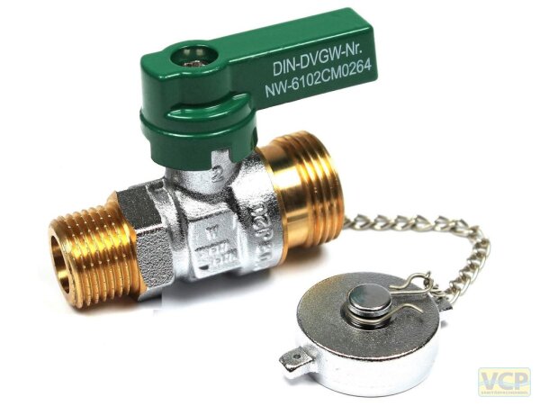 KFE-Kugelhahn 1/2" TRINKWASSER Royal PN32 -15°C bis +150°C Messing verchromt