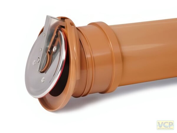 Rohrendklappe DN160 orange