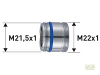 Übergangsstück M21,5x1 Ag x M22x1 Ag für...