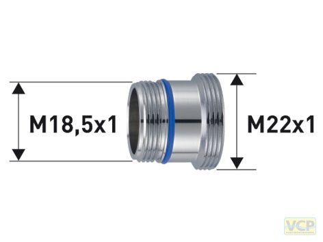 Übergangsstück M18,5x1 Ag x M22x1 Ag für Cache TJ