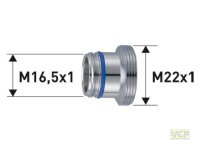 Übergangsstück M16,5x1 Ag x M22x1 Ag für...