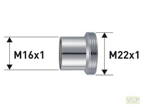 Übergangsstück M16x1 Ig x M22x1 Ag