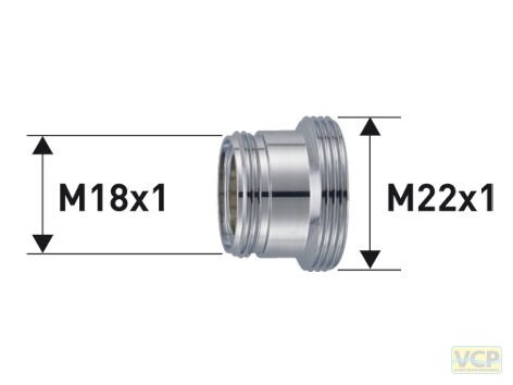 Übergangsstück M18x1 Ag x M22x1 Ag