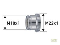 Übergangsstück M18x1 Ag x M22x1 Ag