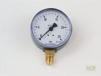 Manometer 0 - 25bar Ø 63mm 1/4"Ag unten