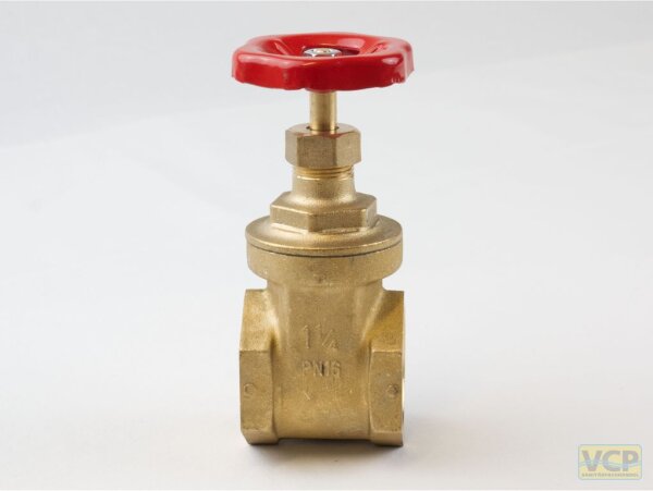 Muffen-Absperrschieber 6/4" Messing blank