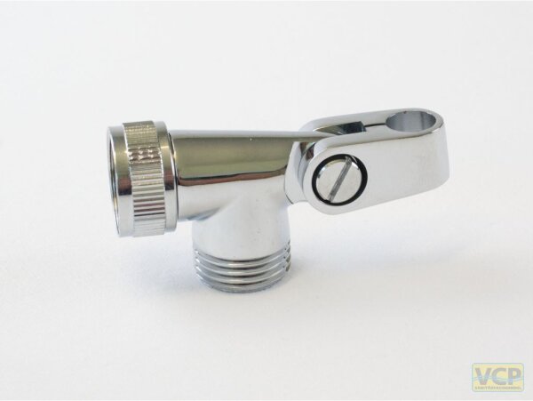 Gelenkstück 1/2" Messing verchromt schwere Ausführung mit Anschlag