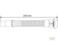 HT-Anschlussschlauch DN50 flexibel Muffe DN50 Spitzende...