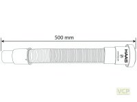 HT-Anschlussschlauch DN50 flexibel Muffe DN50 Spitzende...
