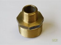 Reduziernippel Messing blank 6/4" x 5/4"