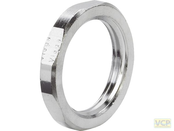 Sechskantmutter Messing chrom 1"