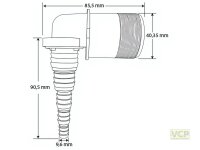 Schlauchwinkel DN 40 für 8,5 - 26,6 mm...