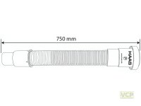 HT-Anschlussschlauch DN50 flexibel Muffe DN50 Spitzende...