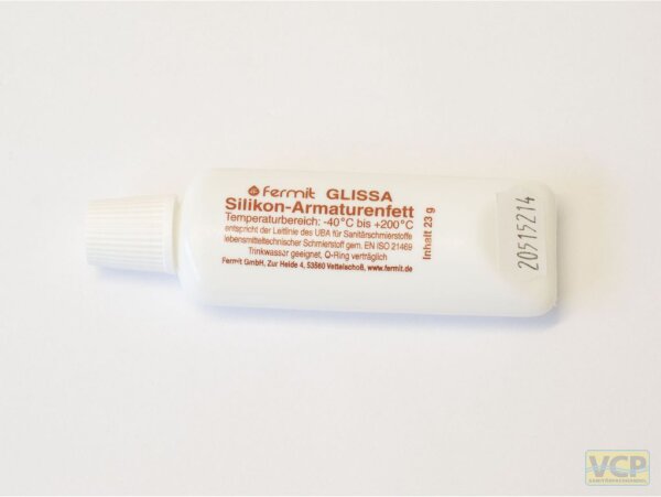 Fermit Silikonfett Glissa für Trinkwasser geeignet, 23g Tube