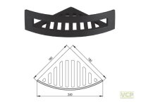 Schwamm- / Seifenkorb Eck matt schwarz geschlossen...