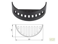 Schwamm- / Seifenkorb halbrund matt schwarz 225x100 mm,...