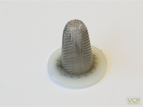 Hut-Filter für Schnellkupplungen 1" bis 6/4", feinmaschiges Sieb aus Edelstahl